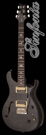 guitarra electrica prs se custom 22 semi-hollow grey black