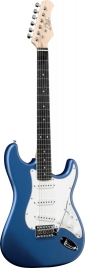 Guitarra Eko electrica stratocaster color azul metal s300 BLU