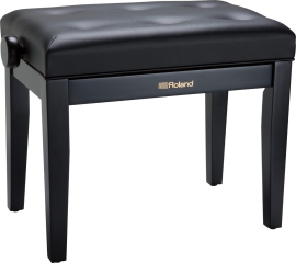 Banqueta Roland piano negro satinado asiento vinilo RPB 300 bk