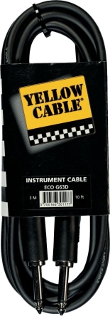 Cable Yellow cable Jack 6 3 mono Jack 6 3 mono 3 mt ECO G63D