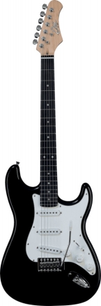 Guitarra Eko electrica stratocaster color negro  s300 Blk