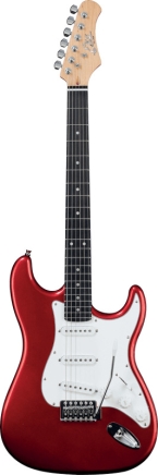 Guitarra Eko electrica stratocaster color rojo  s300 red
