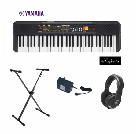 Pack Teclado Yamaha PSRF52   Soporte   Auriculares