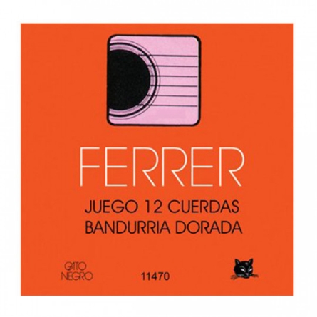 JUEGO CUERDAS FERRER BANDURRIA DORADAS GATO NEGRO 11470